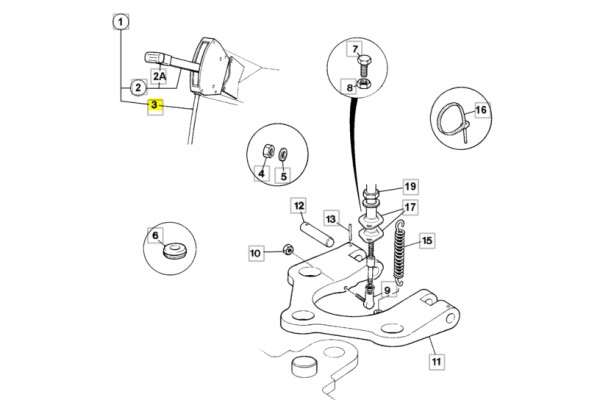 Трос блокировки стрелы 910/45200