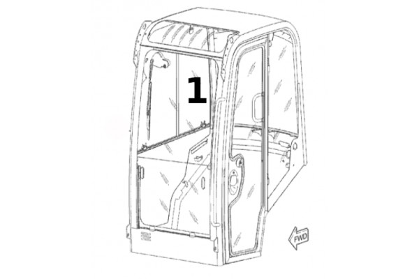 Стекло боковое правое 3902330