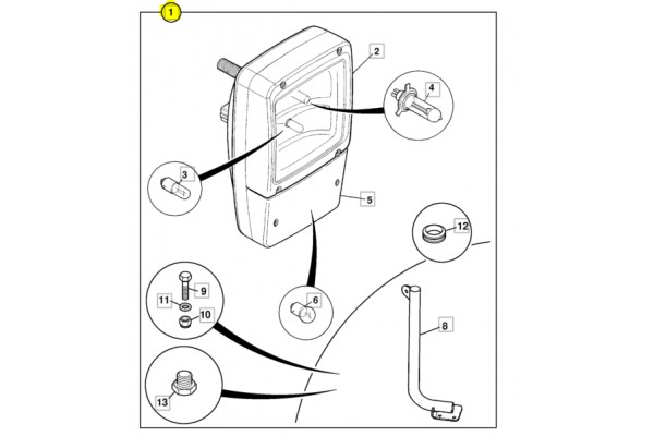 Фара передняя 700/50055