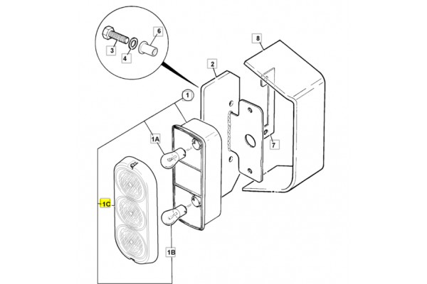 Стекло заднего фонаря 700/50024